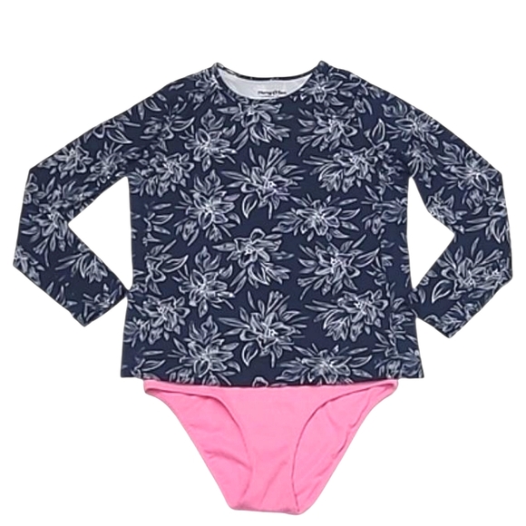 Hang Ten Swim Shirt Floral UV Protection UPF 50+ Pool Sun Surf Beach Top Pocket - Picture 17 of 17